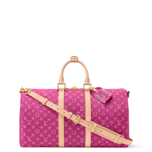 루이비통 여성 키폴 반둘리에 45 M27944 Louis vuitton Mens Keepall Bandoulière 45-푸시아 데님