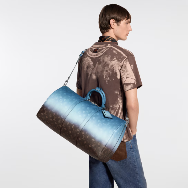 루이비통 남성 키폴 반둘리에 50 M28227 - Louis vuitton Mens Khaki Keepall - 블루