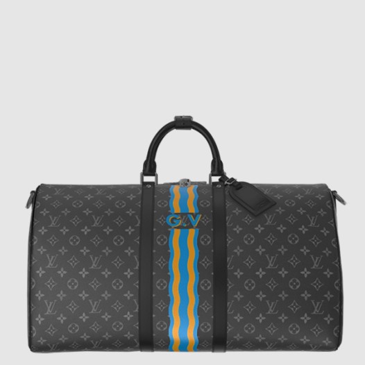 루이비통 남성 키폴 반둘리에 55 Mon Monogram P01951 Louis vuitton Mens Keepall Bandoulière 55 Mon Monogram-블랙