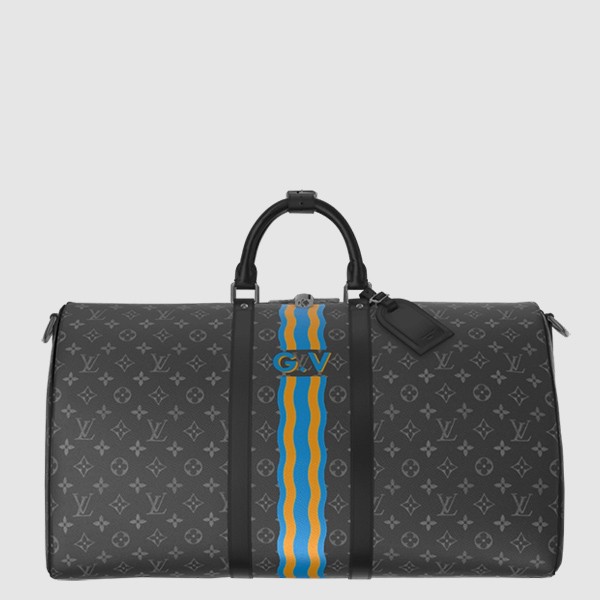 루이비통 남성 키폴 반둘리에 55 Mon Monogram P01951 Louis vuitton Mens Keepall Bandoulière 55 Mon Monogram-블랙