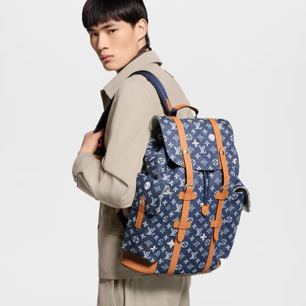 루이비통 남성 크리스토퍼 MM 백팩 M27554 Louis vuitton Mens Christopher MM-데님 블루