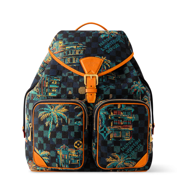 루이비통 몽수리 카고 백팩 N40755 Louis vuitton Mens Montsouris Cargo Backpack-마린 블루